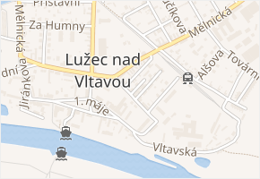 Nerudova v obci Lužec nad Vltavou - mapa ulice