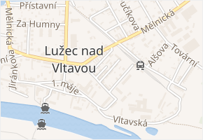 Slepá v obci Lužec nad Vltavou - mapa ulice