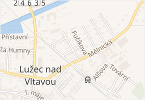 Sukova v obci Lužec nad Vltavou - mapa ulice