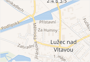 Za Humny v obci Lužec nad Vltavou - mapa ulice