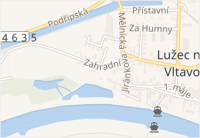 Zahradní v obci Lužec nad Vltavou - mapa ulice