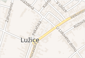 Hradební v obci Lužice - mapa ulice