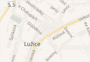 Lomená v obci Lužice - mapa ulice
