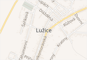 Lužice v obci Lužice - mapa části obce