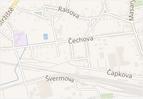 Blahoslavova v obci Lysá nad Labem - mapa ulice