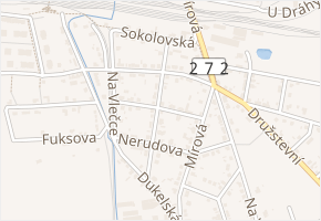 Boženy Němcové v obci Lysá nad Labem - mapa ulice