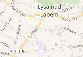 Braunova v obci Lysá nad Labem - mapa ulice