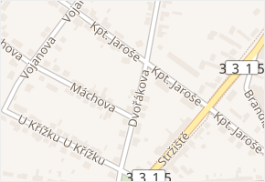 Dvořákova v obci Lysá nad Labem - mapa ulice