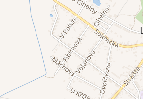 Fibichova v obci Lysá nad Labem - mapa ulice