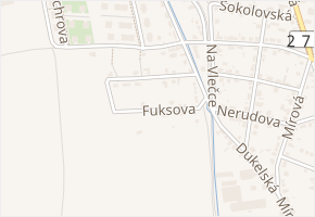 Fuksova v obci Lysá nad Labem - mapa ulice