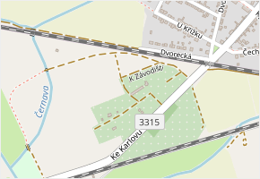 K Závodišti v obci Lysá nad Labem - mapa ulice