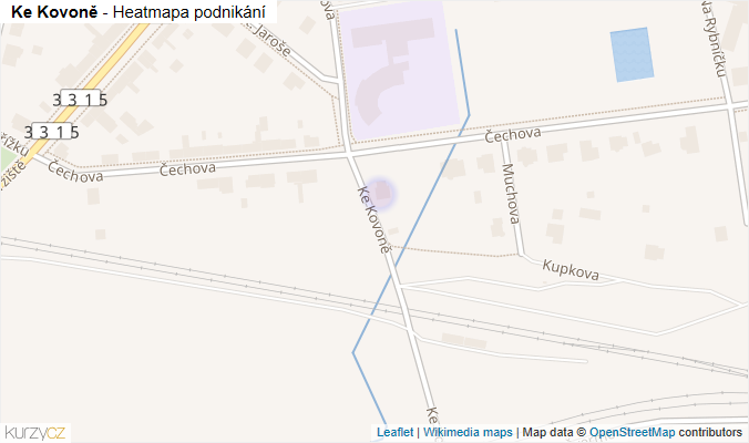 Mapa Ke Kovoně - Firmy v ulici.