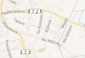 Klicperova v obci Lysá nad Labem - mapa ulice