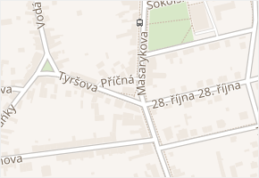Masarykova v obci Lysá nad Labem - mapa ulice
