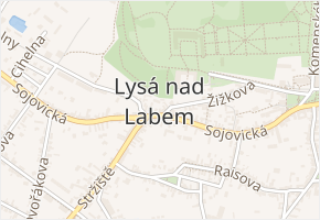 Muchova v obci Lysá nad Labem - mapa ulice