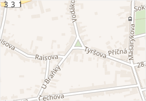 Na Františku v obci Lysá nad Labem - mapa ulice