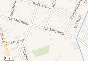 Na Mlíčníku v obci Lysá nad Labem - mapa ulice