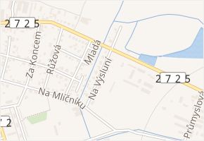 Na Výsluní v obci Lysá nad Labem - mapa ulice