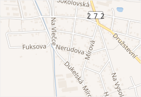 Nerudova v obci Lysá nad Labem - mapa ulice