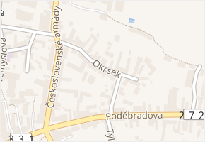 Okrsek v obci Lysá nad Labem - mapa ulice