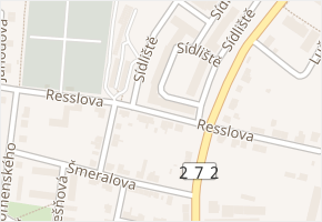 Resslova v obci Lysá nad Labem - mapa ulice