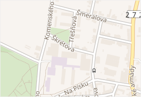 Škrétova v obci Lysá nad Labem - mapa ulice
