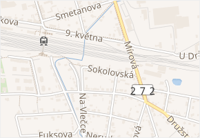 Sokolovská v obci Lysá nad Labem - mapa ulice