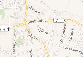 Tylova v obci Lysá nad Labem - mapa ulice