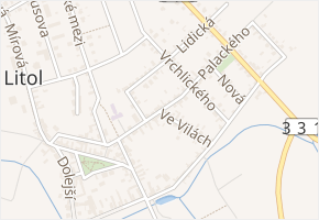 Ve Vilách v obci Lysá nad Labem - mapa ulice