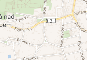 Vodákova v obci Lysá nad Labem - mapa ulice