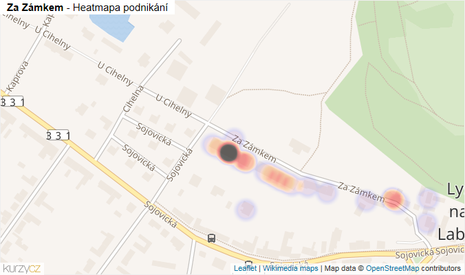 Mapa Za Zámkem - Firmy v ulici.