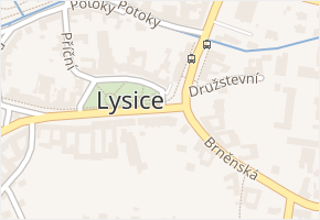 Lysice v obci Lysice - mapa části obce