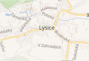 nám. Osvobození v obci Lysice - mapa ulice