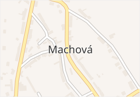 Machová v obci Machová - mapa části obce