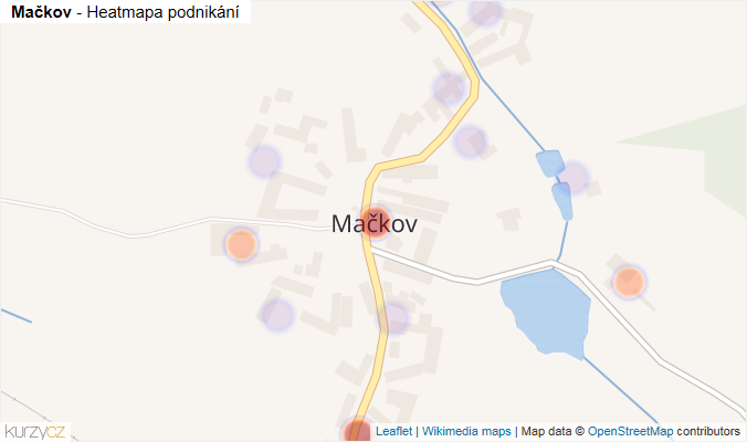 Mapa Mačkov - Firmy v části obce.