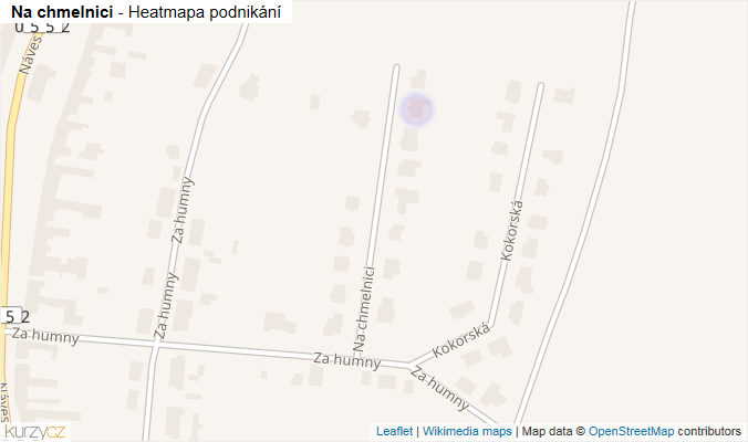 Mapa Na chmelnici - Firmy v ulici.