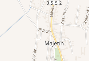 Příhon v obci Majetín - mapa ulice
