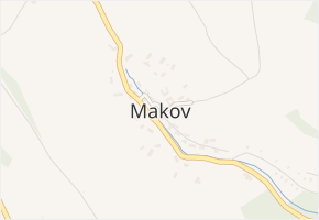 Makov v obci Makov - mapa části obce