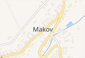 Makov v obci Makov - mapa části obce