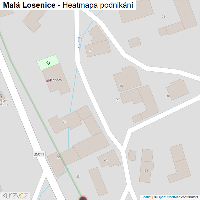 Mapa Malá Losenice - Firmy v obci.