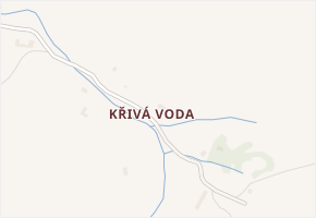 Křivá Voda v obci Malá Morava - mapa části obce