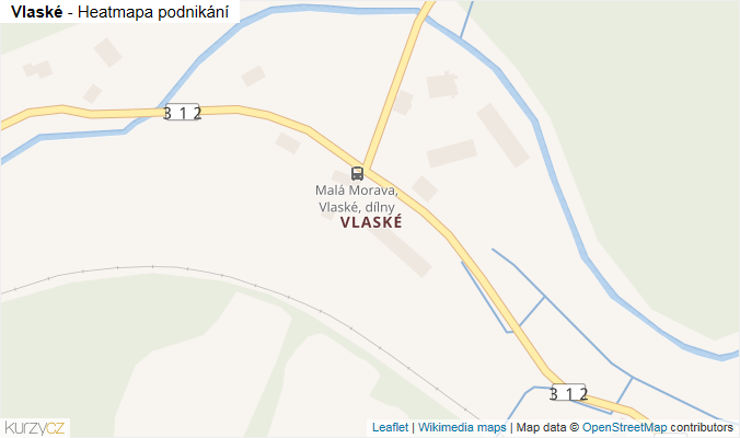 Mapa Vlaské - Firmy v části obce.