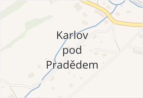 Karlov pod Pradědem v obci Malá Morávka - mapa části obce