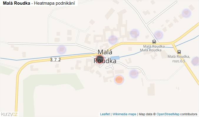 Mapa Malá Roudka - Firmy v části obce.
