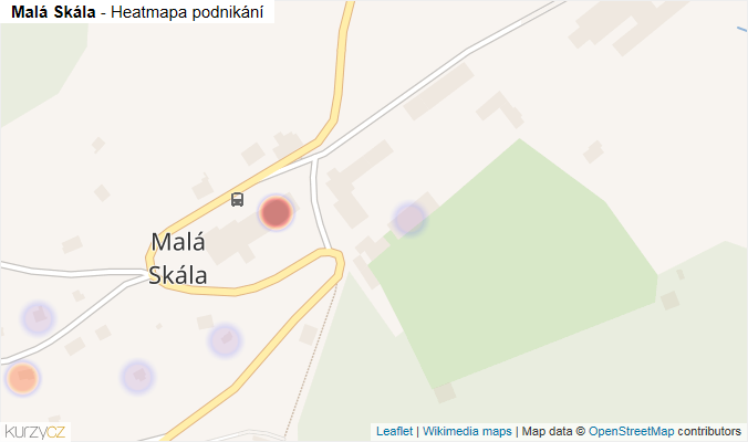 Mapa Malá Skála - Firmy v části obce.