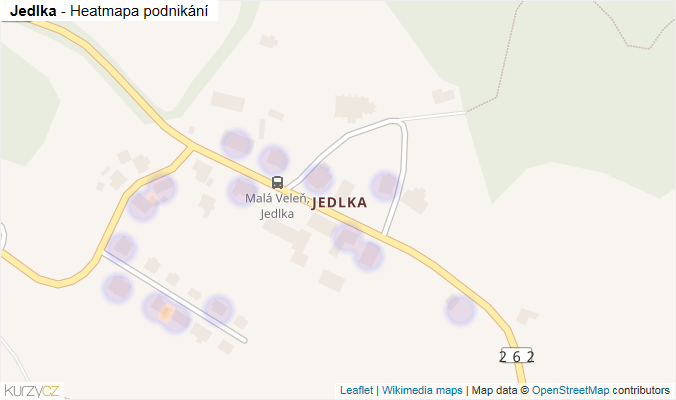 Mapa Jedlka - Firmy v části obce.