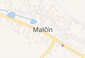 Malčín v obci Malčín - mapa části obce