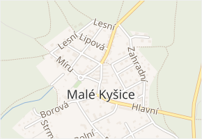 Hlavní v obci Malé Kyšice - mapa ulice