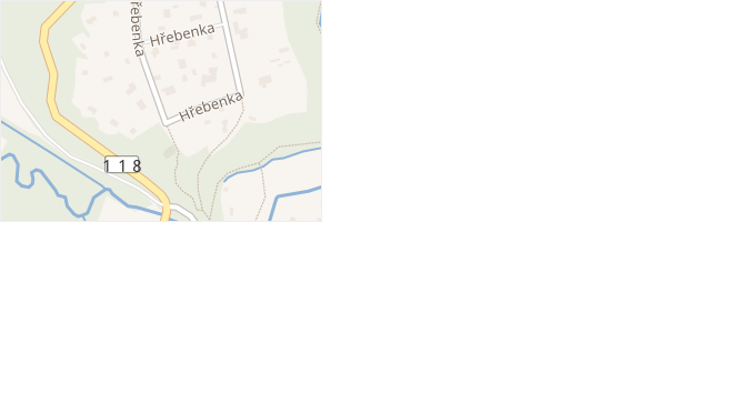 Hřebenka v obci Malé Kyšice - mapa ulice