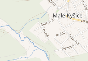 Strmá v obci Malé Kyšice - mapa ulice